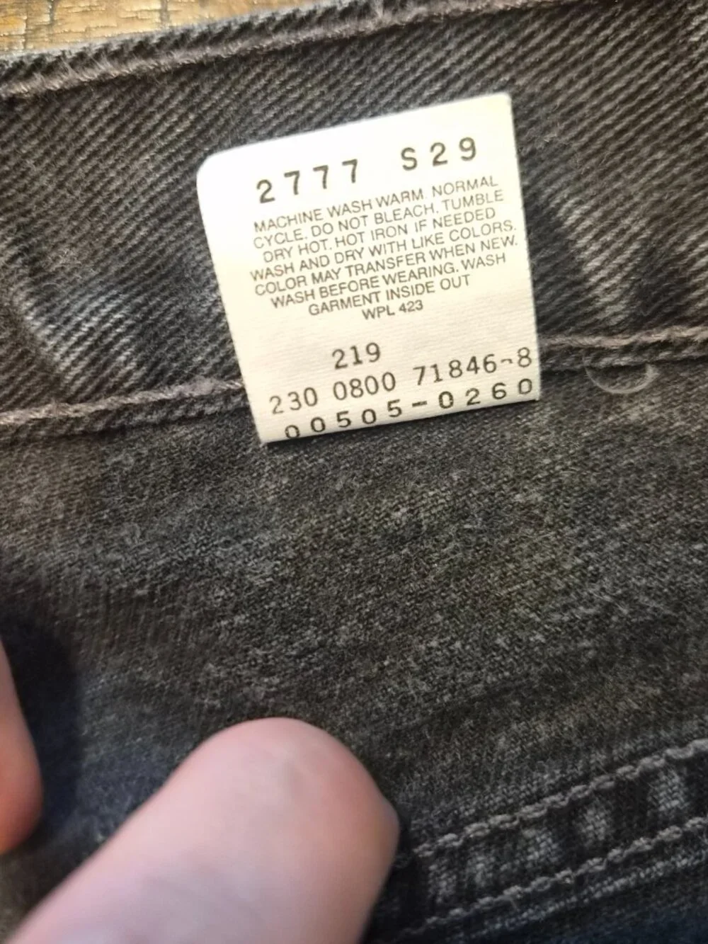 Levis 505 Mens Jeans Size 36x32 Black Regular Fit Straight Leg Y2K 2000 G273